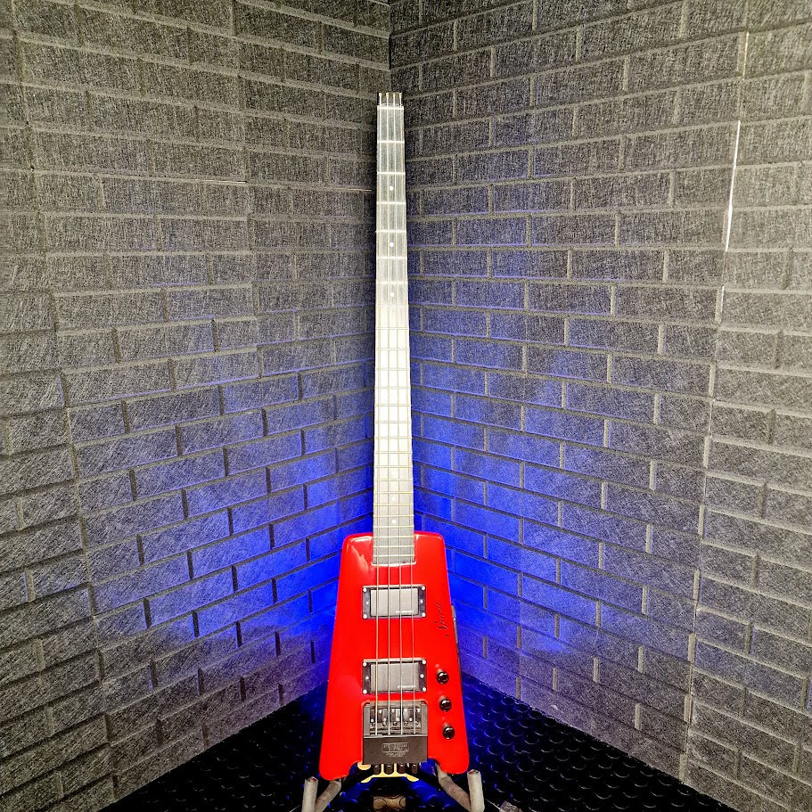 SPIRIT BY STEINBERGER XT-2 HOT ROD RED 4 STRING HEADLESS BASS GUITAR