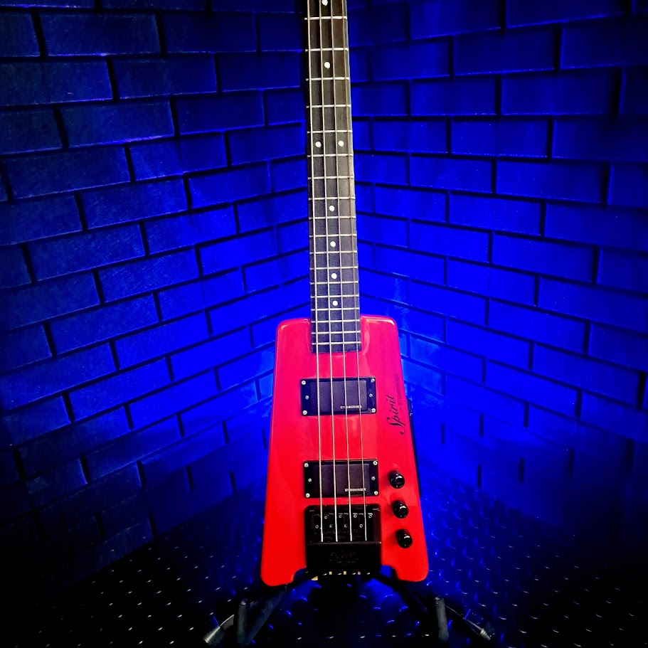 SPIRIT BY STEINBERGER XT-2 HOT ROD RED 4 STRING HEADLESS BASS GUITAR