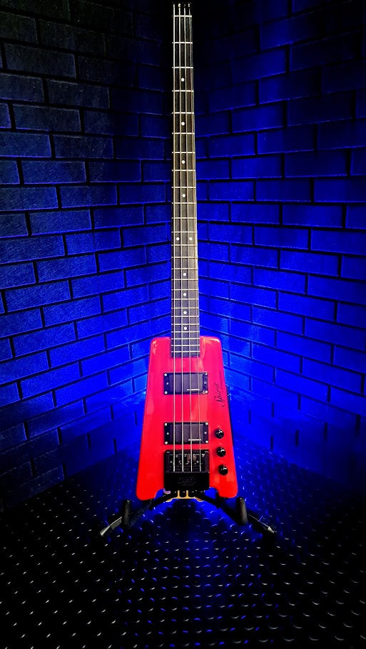 SPIRIT BY STEINBERGER XT-2 HOT ROD RED 4 STRING HEADLESS BASS GUITAR