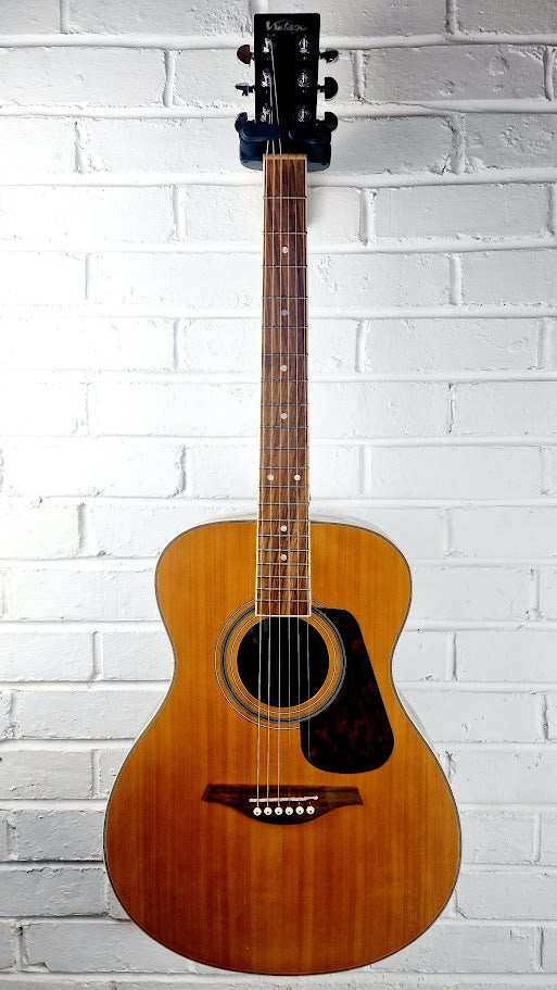 VINTAGE V300 NATURAL PARLOUR ACOUSTIC FOLK GUITAR
