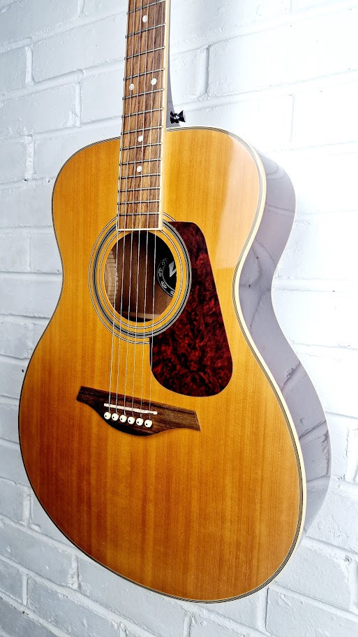 VINTAGE V300 NATURAL PARLOUR ACOUSTIC FOLK GUITAR