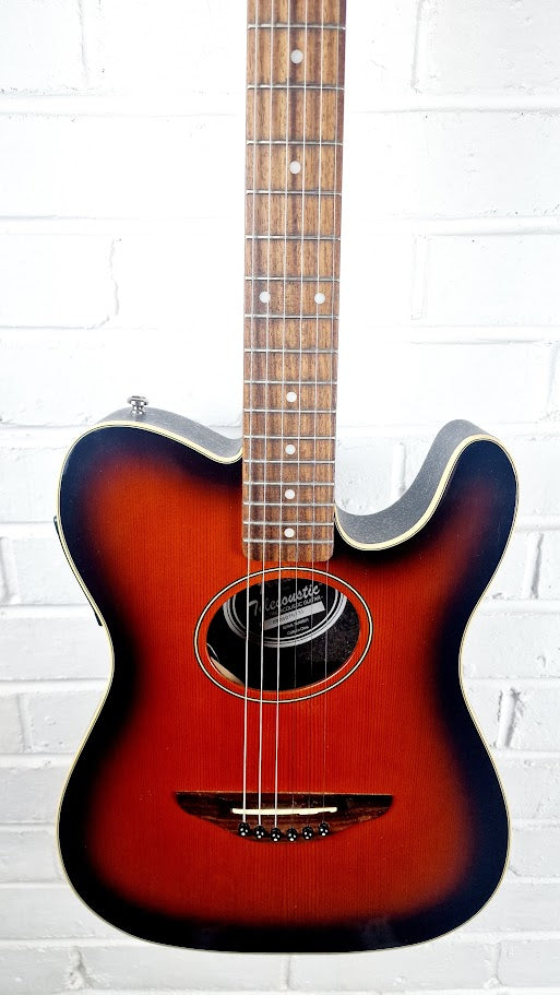 FENDER TELECOUSTIC SUNBURST ELECTRO ACOUSTIC GUITAR