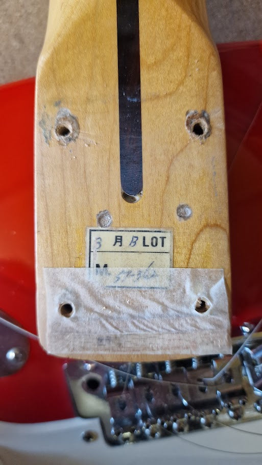 STRATOCASTER PARTSCASTER KOREAN NECK RED ELECTRIC GUITAR #004