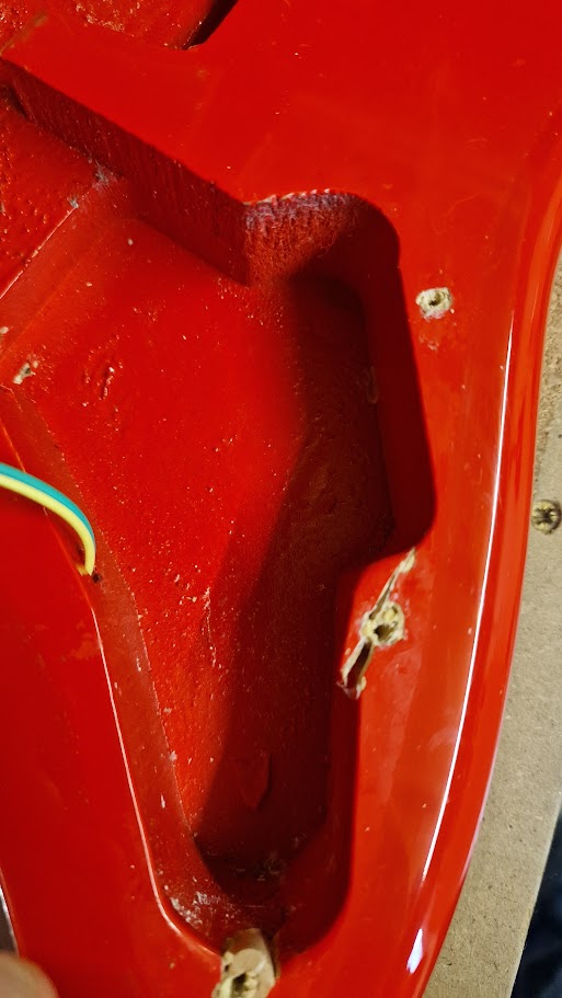 STRATOCASTER PARTSCASTER KOREAN NECK RED ELECTRIC GUITAR #004