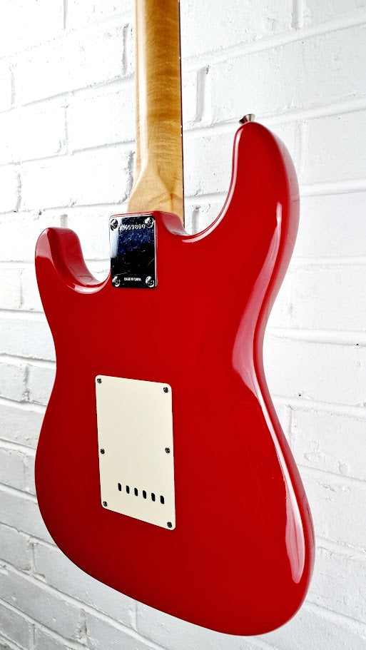 STRATOCASTER PARTSCASTER RED ELECTRIC GUITAR #001