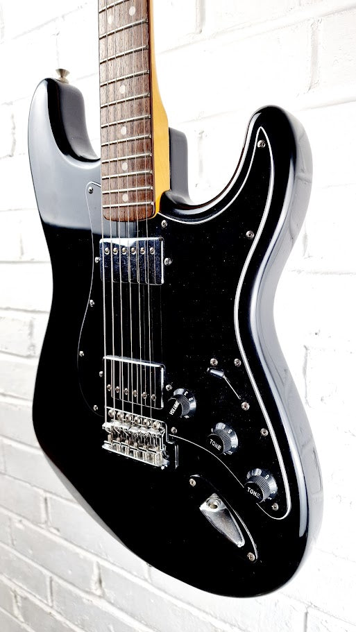 STRATOCASTER PARTSCASTER HH BLACK TOP ELECTRIC GUITAR #003