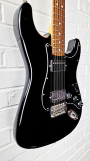 STRATOCASTER PARTSCASTER HH BLACK TOP ELECTRIC GUITAR #003