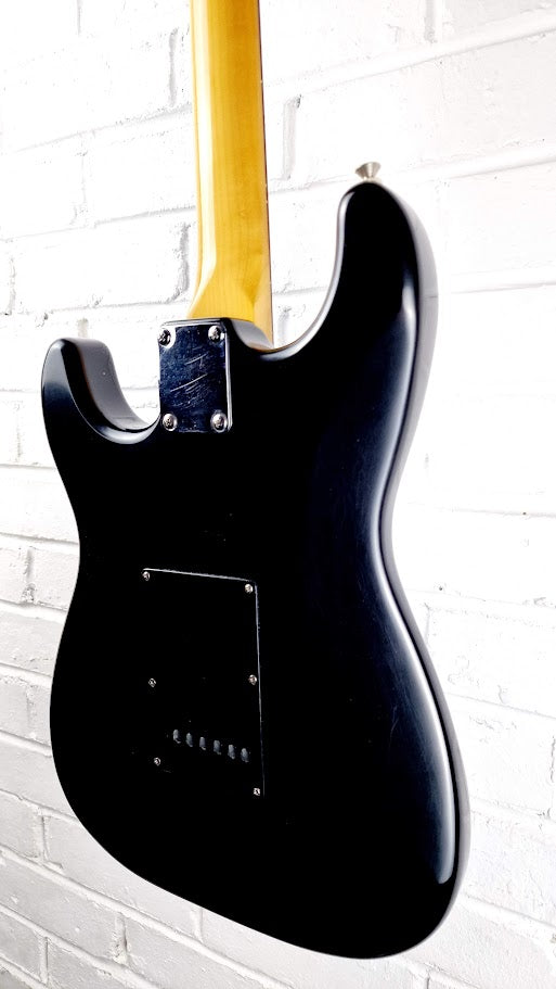 STRATOCASTER PARTSCASTER HH BLACK TOP ELECTRIC GUITAR #003