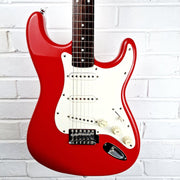 STRATOCASTER PARTSCASTER KOREAN NECK RED ELECTRIC GUITAR #004