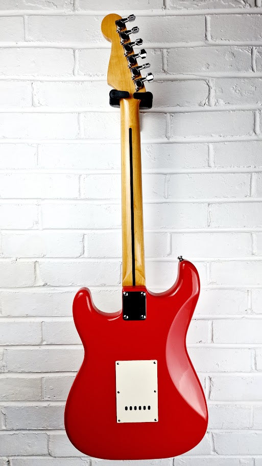 STRATOCASTER PARTSCASTER KOREAN NECK RED ELECTRIC GUITAR #004