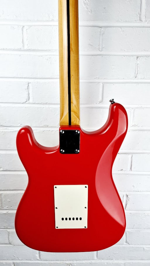 STRATOCASTER PARTSCASTER KOREAN NECK RED ELECTRIC GUITAR #004