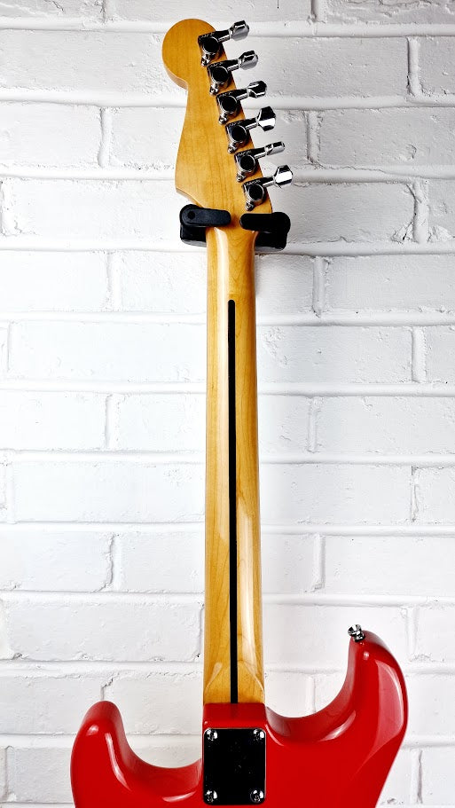 STRATOCASTER PARTSCASTER KOREAN NECK RED ELECTRIC GUITAR #004