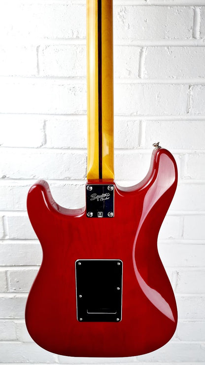 STRATOCASTER PARTSCASTER RED BURST ELECTRIC GUITAR #005