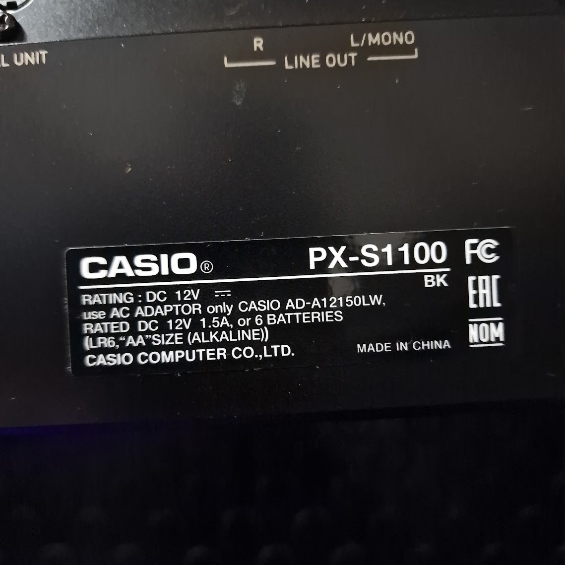 CASIO PRIVIA PX-S1100 BLACK 88 KEY TOUCH SENSTIVE KEYBOARD PIANO