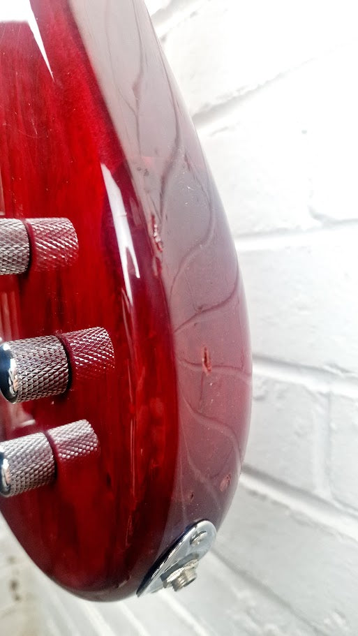 DEAN EDGE 4 STRING TRANS RED BASS GUITAR KOREAN MADE