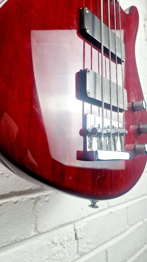DEAN EDGE 4 STRING TRANS RED BASS GUITAR KOREAN MADE