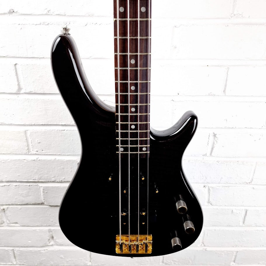 JIM DEACON 4 STRING TRANS BLACK BASS GUITAR