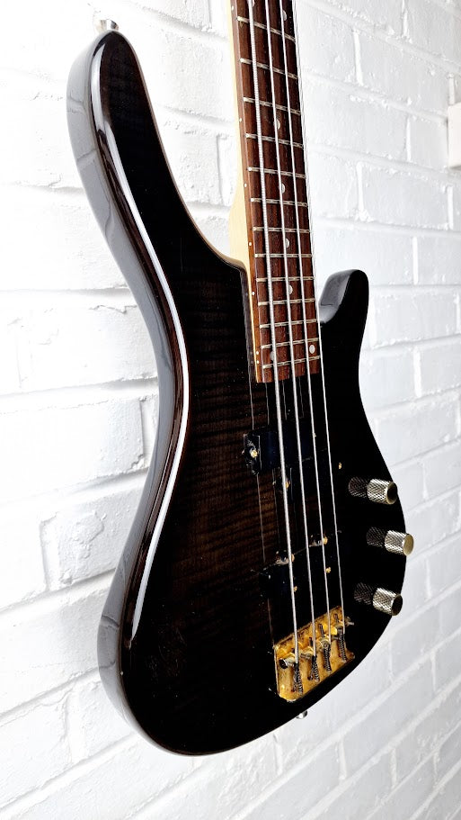 JIM DEACON 4 STRING TRANS BLACK BASS GUITAR