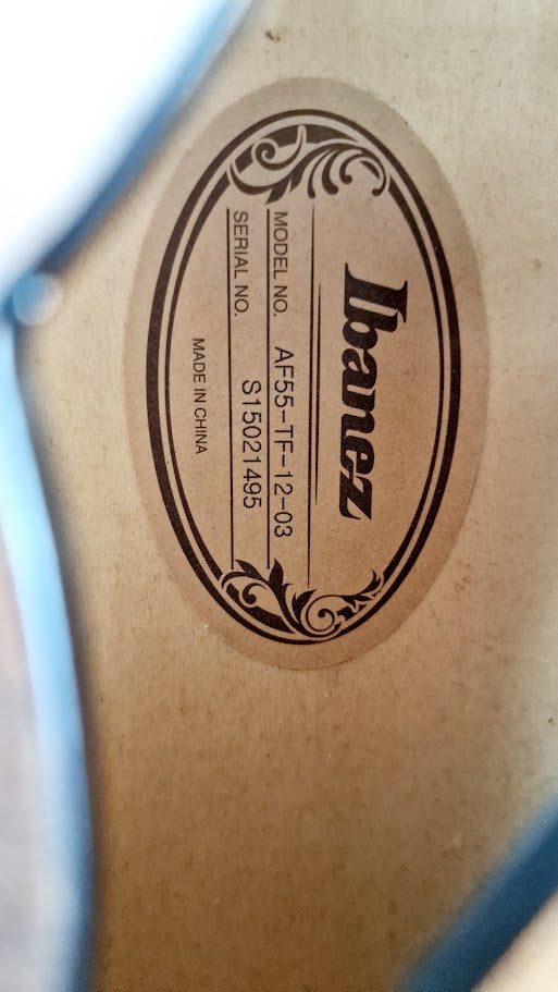 IBANEZ AF55 TF TOBACCO FLAT SEMI HOLLOW ELECTRIC GUITAR