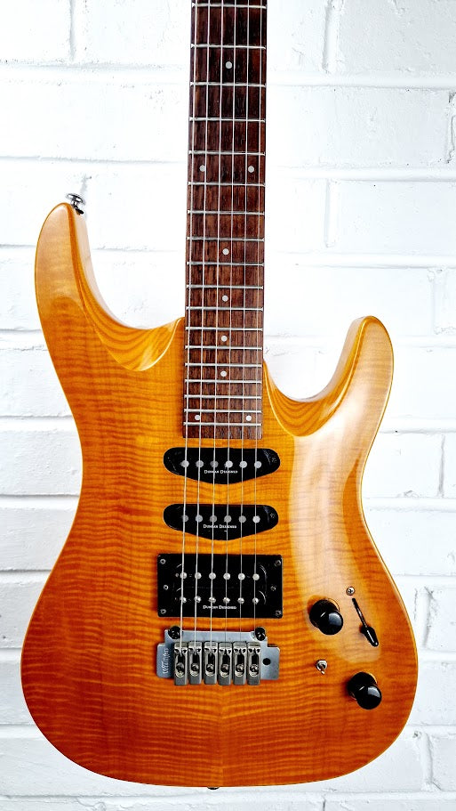 ARIA PRO II 2 MAGMA SERIES ORANGE SUPERSTRAT ELECTRIC GUITAR