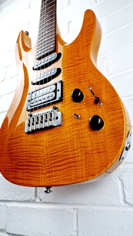 ARIA PRO II 2 MAGMA SERIES ORANGE SUPERSTRAT ELECTRIC GUITAR