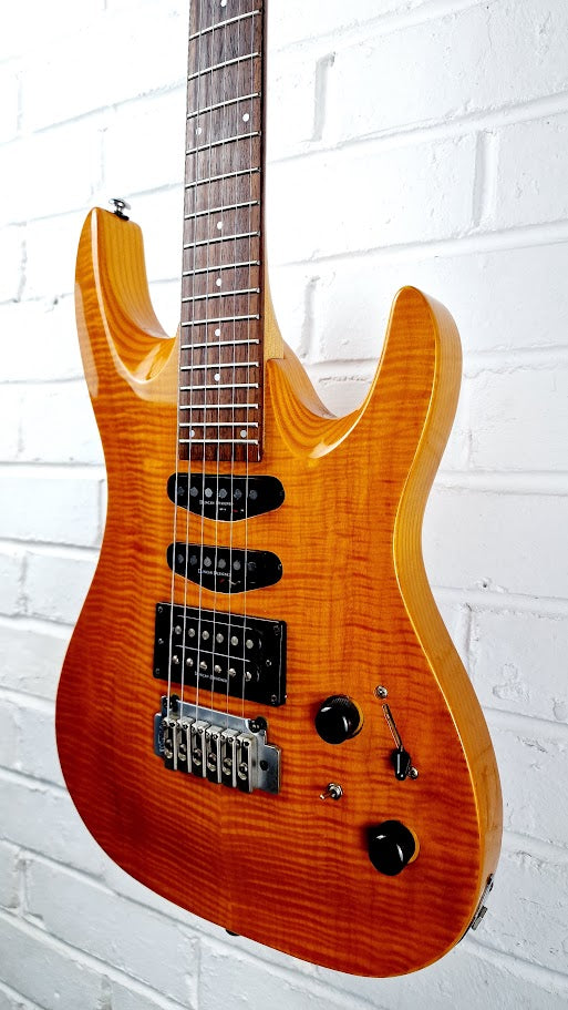 ARIA PRO II 2 MAGMA SERIES ORANGE SUPERSTRAT ELECTRIC GUITAR