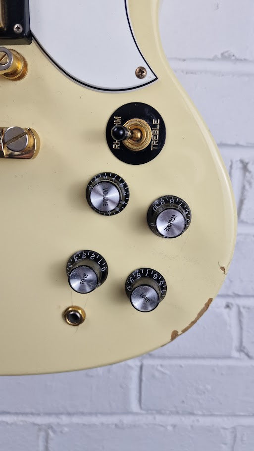 EPIPHONE LES PAUL CUSTOM SG G400 TRIPLE PICKUP IVORY ELECTRIC GUITAR