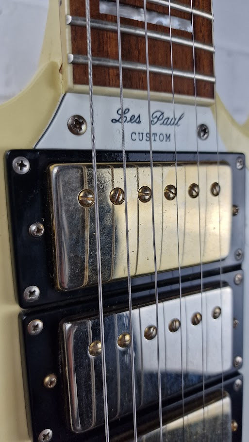EPIPHONE LES PAUL CUSTOM SG G400 TRIPLE PICKUP IVORY ELECTRIC GUITAR