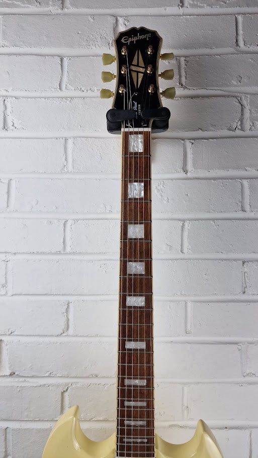 EPIPHONE LES PAUL CUSTOM SG G400 TRIPLE PICKUP IVORY ELECTRIC GUITAR