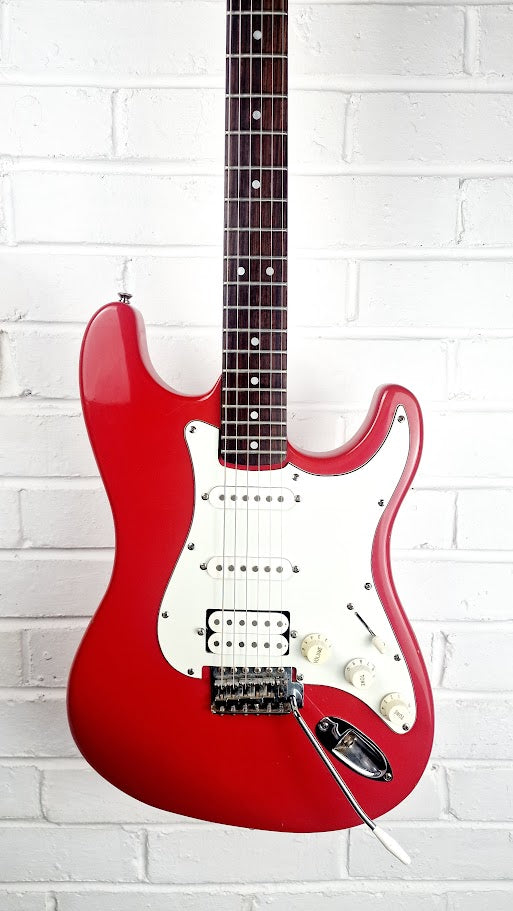 SUNN MUSTANG HSS CHERRY RED ELECTRIC GUITAR