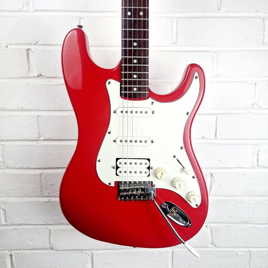 SUNN MUSTANG HSS CHERRY RED ELECTRIC GUITAR