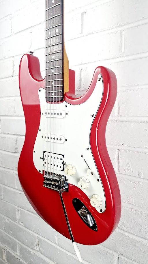 SUNN MUSTANG HSS CHERRY RED ELECTRIC GUITAR