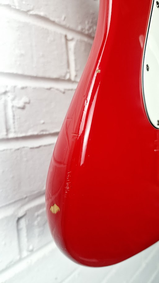 SUNN MUSTANG HSS CHERRY RED ELECTRIC GUITAR