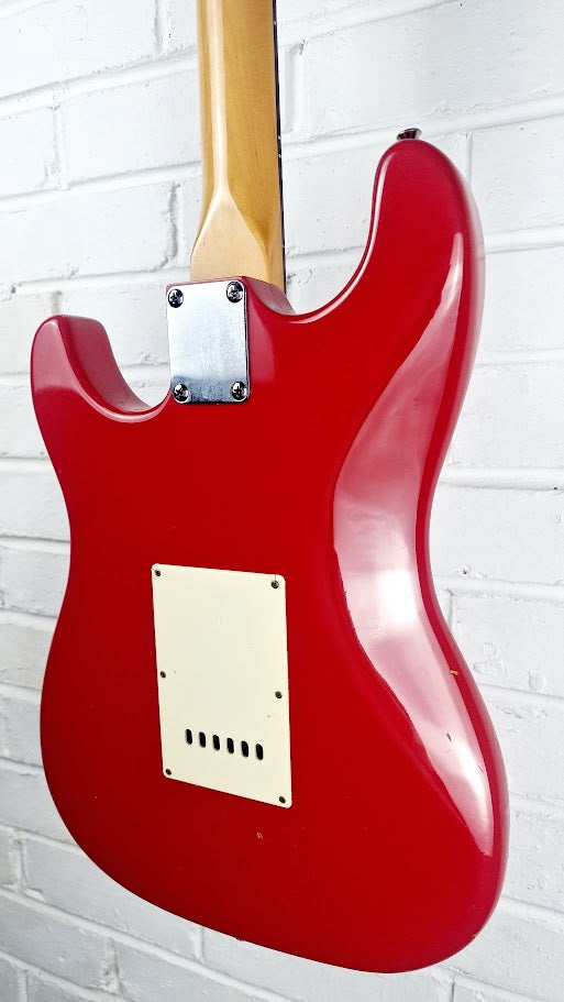 SUNN MUSTANG HSS CHERRY RED ELECTRIC GUITAR