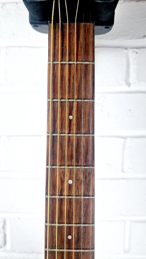 HUDSON HF120 ACE BLK ELECTRO ACOUSTIC GUITAR + HARD CASE