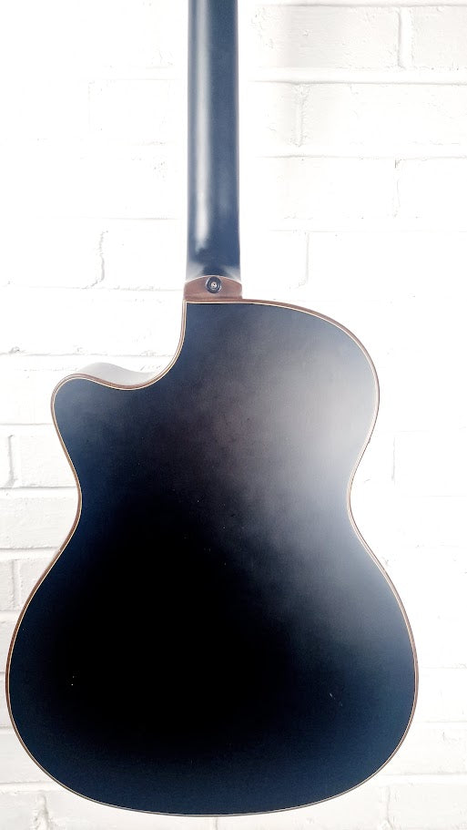 HUDSON HF120 ACE BLK ELECTRO ACOUSTIC GUITAR + HARD CASE