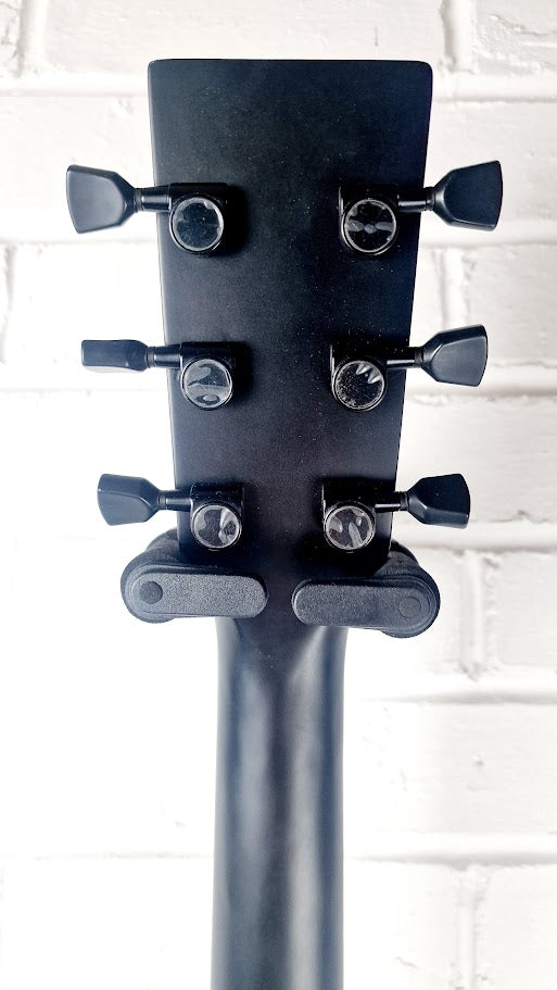 HUDSON HF120 ACE BLK ELECTRO ACOUSTIC GUITAR + HARD CASE