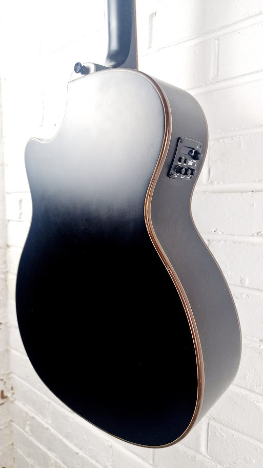 HUDSON HF120 ACE BLK ELECTRO ACOUSTIC GUITAR + HARD CASE