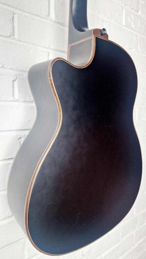 HUDSON HF120 ACE BLK ELECTRO ACOUSTIC GUITAR + HARD CASE