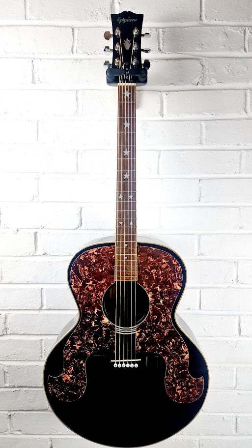 EPIPHONE BY GIBSON SQ180 BLACK KOREAN JUMBO ACOUSTIC GUITAR