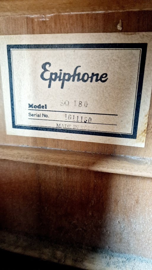 EPIPHONE BY GIBSON SQ180 BLACK KOREAN JUMBO ACOUSTIC GUITAR