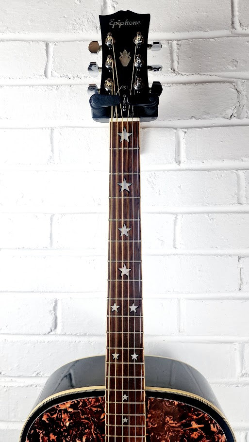 EPIPHONE BY GIBSON SQ180 BLACK KOREAN JUMBO ACOUSTIC GUITAR