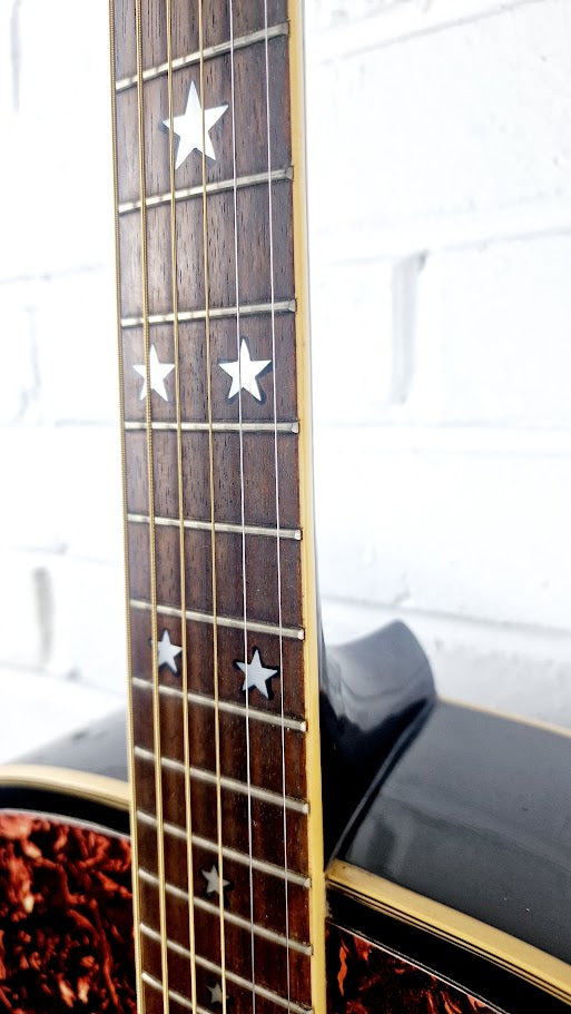 EPIPHONE BY GIBSON SQ180 BLACK KOREAN JUMBO ACOUSTIC GUITAR