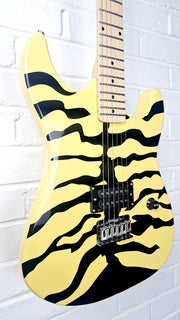 FAZLEY CUSTOM SERIES FTD182 TIGER STRIPE YELLOW ELECTRIC GUITAR