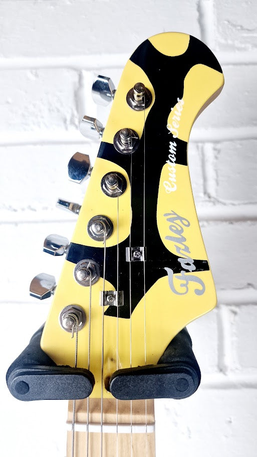 FAZLEY CUSTOM SERIES FTD182 TIGER STRIPE YELLOW ELECTRIC GUITAR