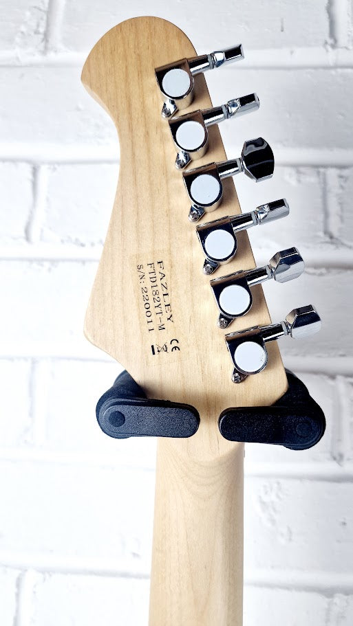 FAZLEY CUSTOM SERIES FTD182 TIGER STRIPE YELLOW ELECTRIC GUITAR