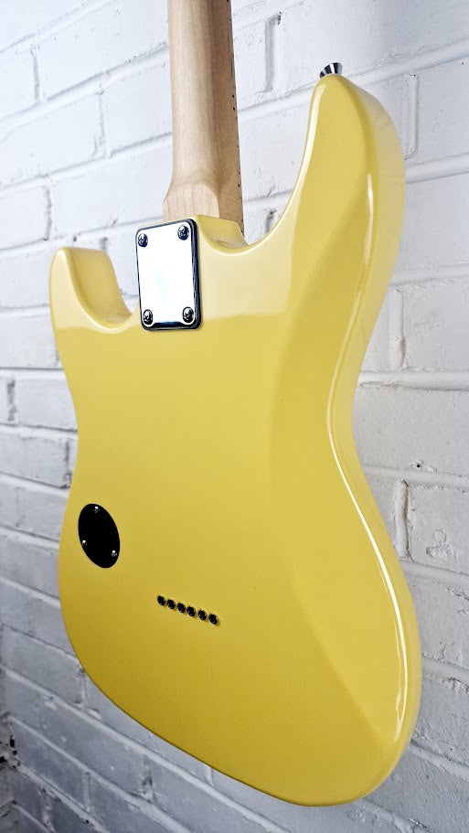 FAZLEY CUSTOM SERIES FTD182 TIGER STRIPE YELLOW ELECTRIC GUITAR