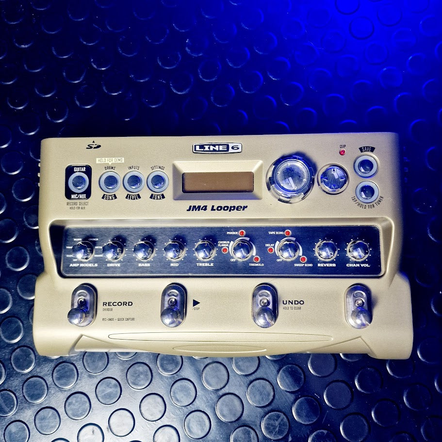 LINE 6 JM4 LOOPER PEDAL + POWER SUPPLY + INSTRUCTIONS
