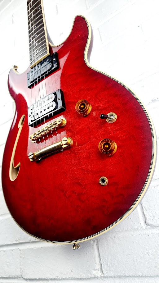 WASHBURN HB50 SEMI HOLLOW RED ELECTRIC GUITAR