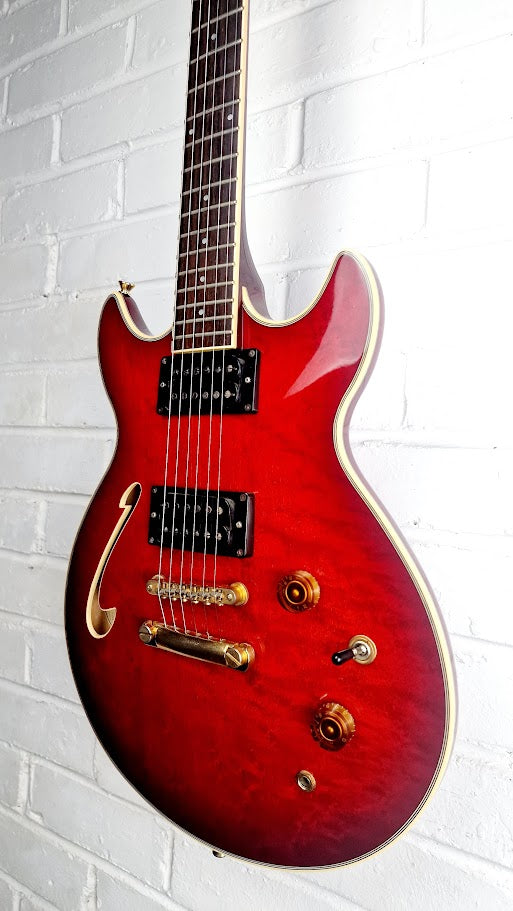 WASHBURN HB50 SEMI HOLLOW RED ELECTRIC GUITAR